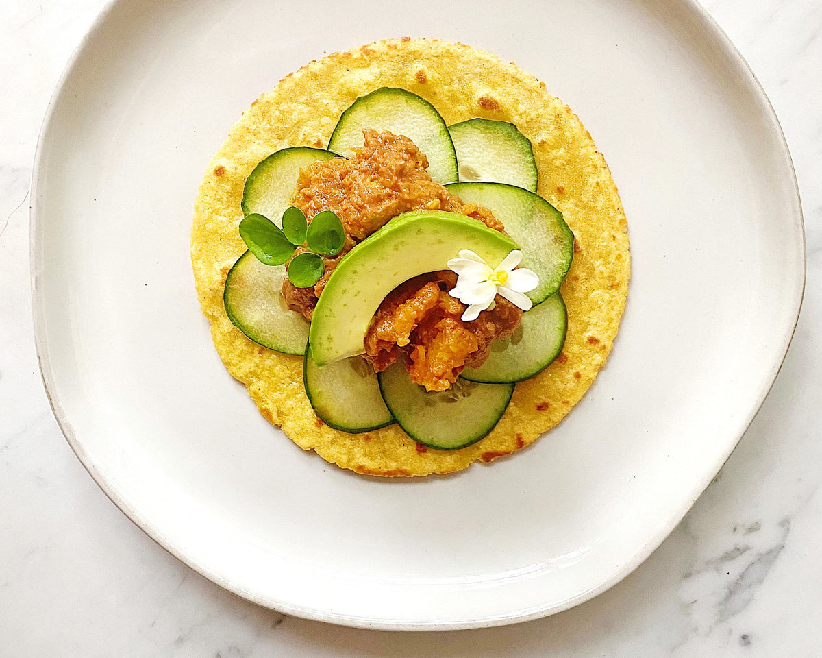 BUTTERNUT SQUASH TACOS WITH VEGAN MOLE - Sun Potion