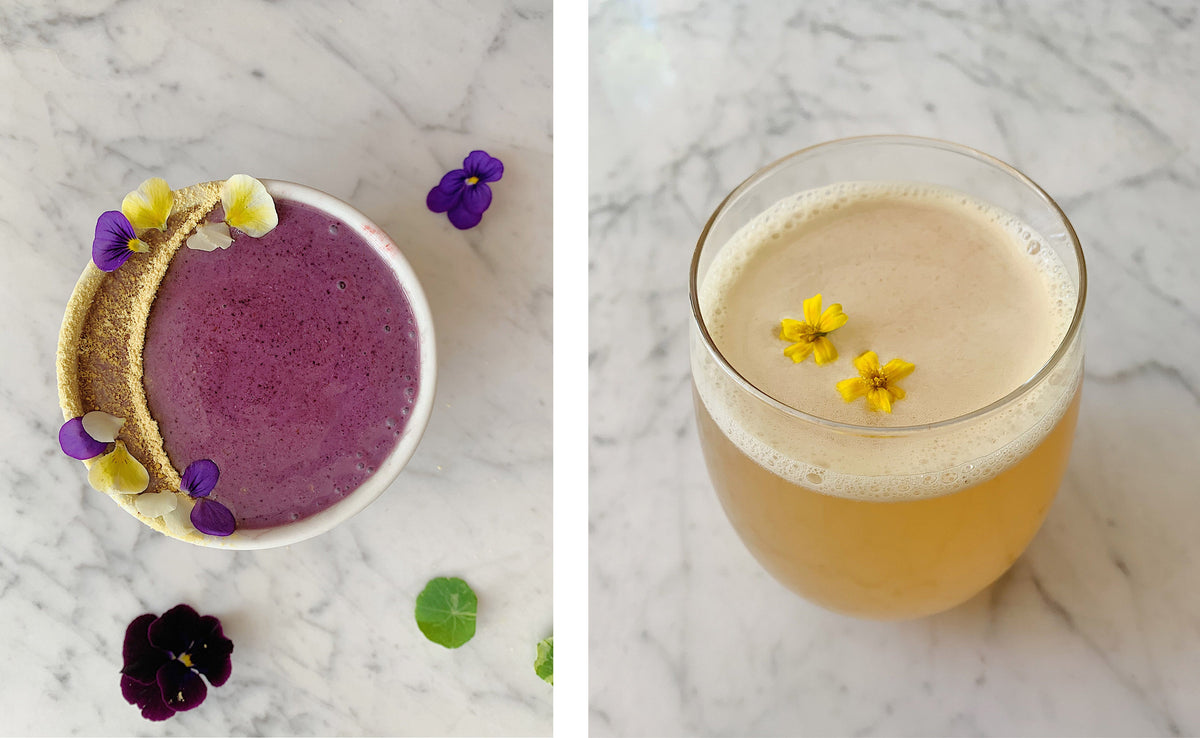 SUMMER POTIONS: SHATAVARI LAVENDER LEMONADE & BLUE BASIL BEAUTY SMOOTHIE - Sun Potion