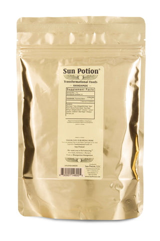 Anandamide supplement facts and ingredients panel - Sun Potion