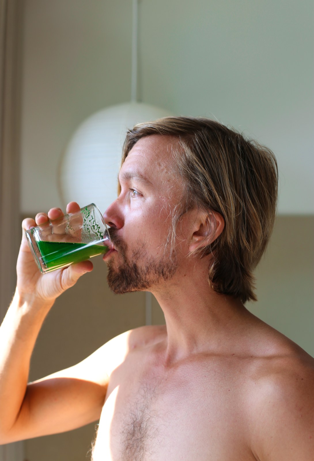 Scott with chlorella, 2014