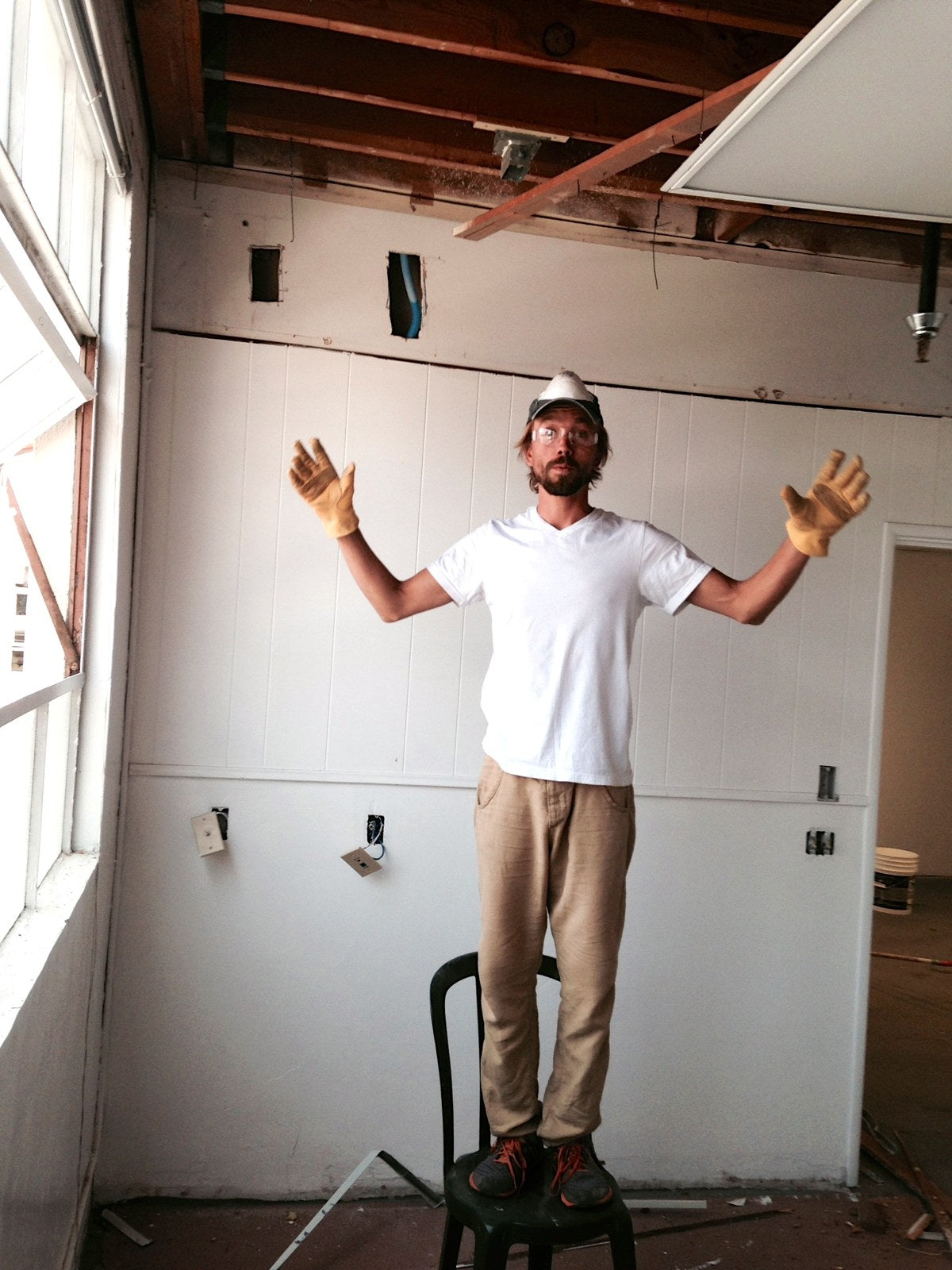 Scott in the build-out, 2014
