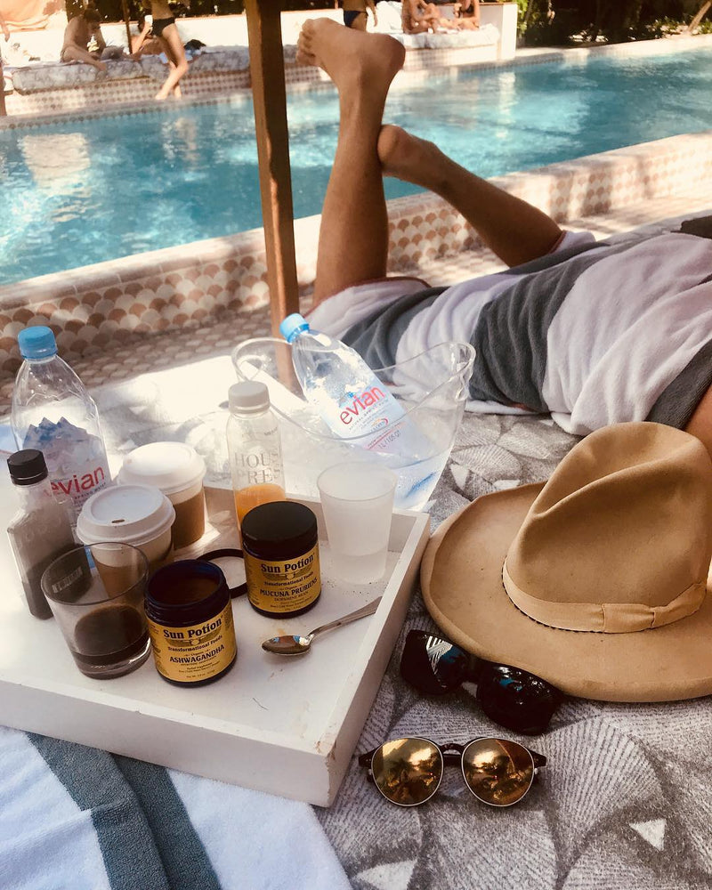 Poolside potions, Art Basel week, Miami, 2017