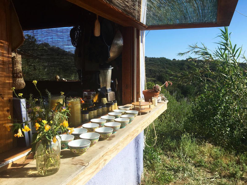 Setting up for Spring Renewal with Mercado Sagrado, 2016