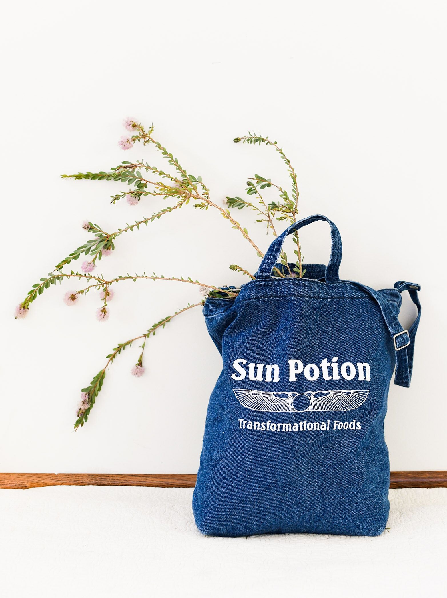 Sun Potion Denim Tote (100% Cotton)