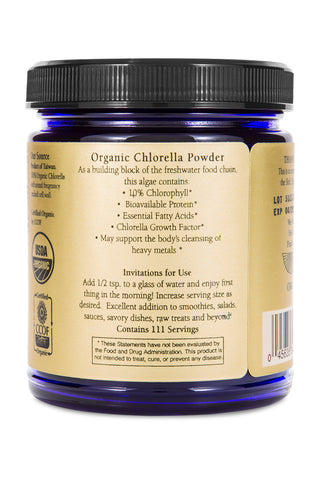 Chlorella Powder (Organic, Sound Processed)