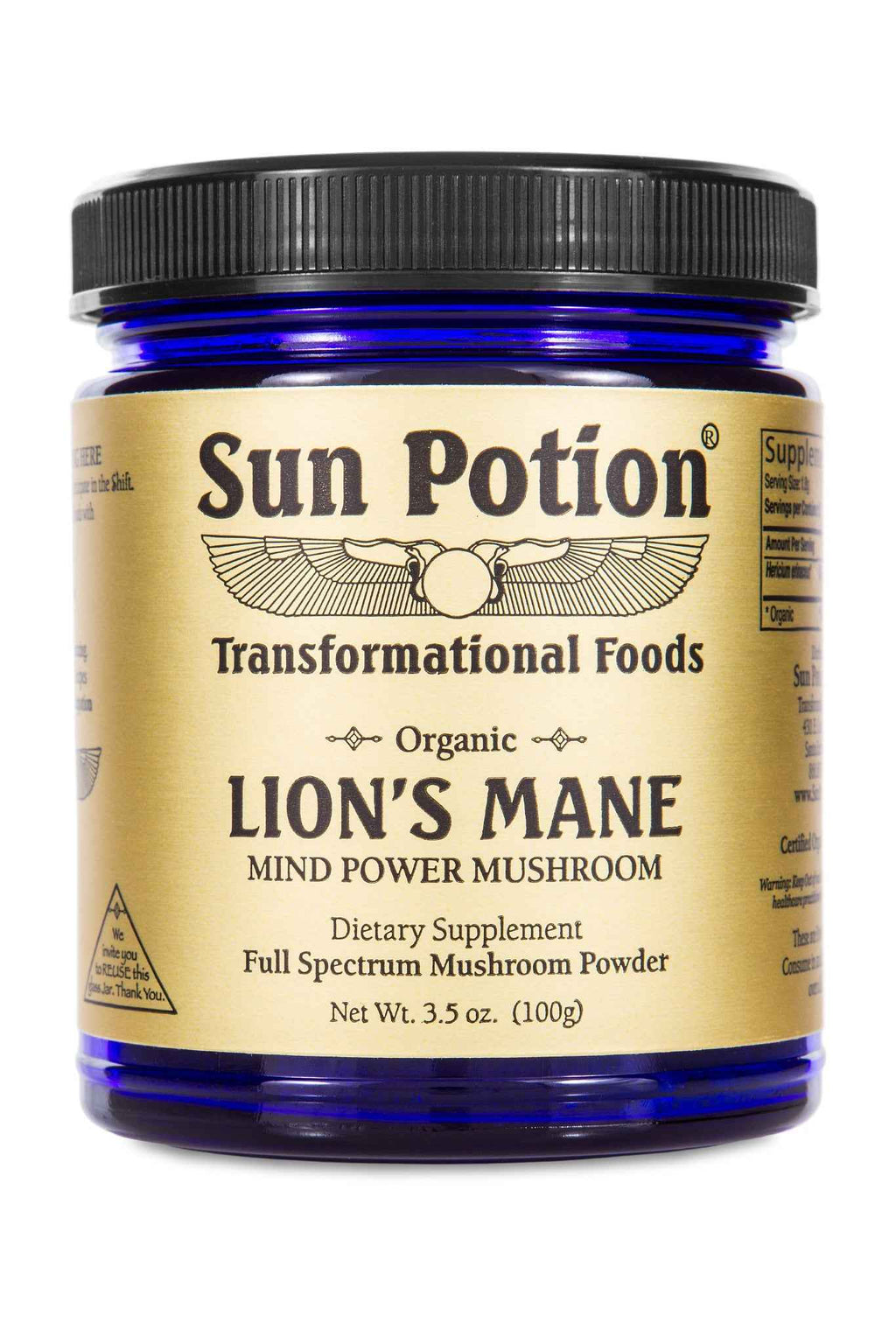 Sun Potion Lion's Mane product photography